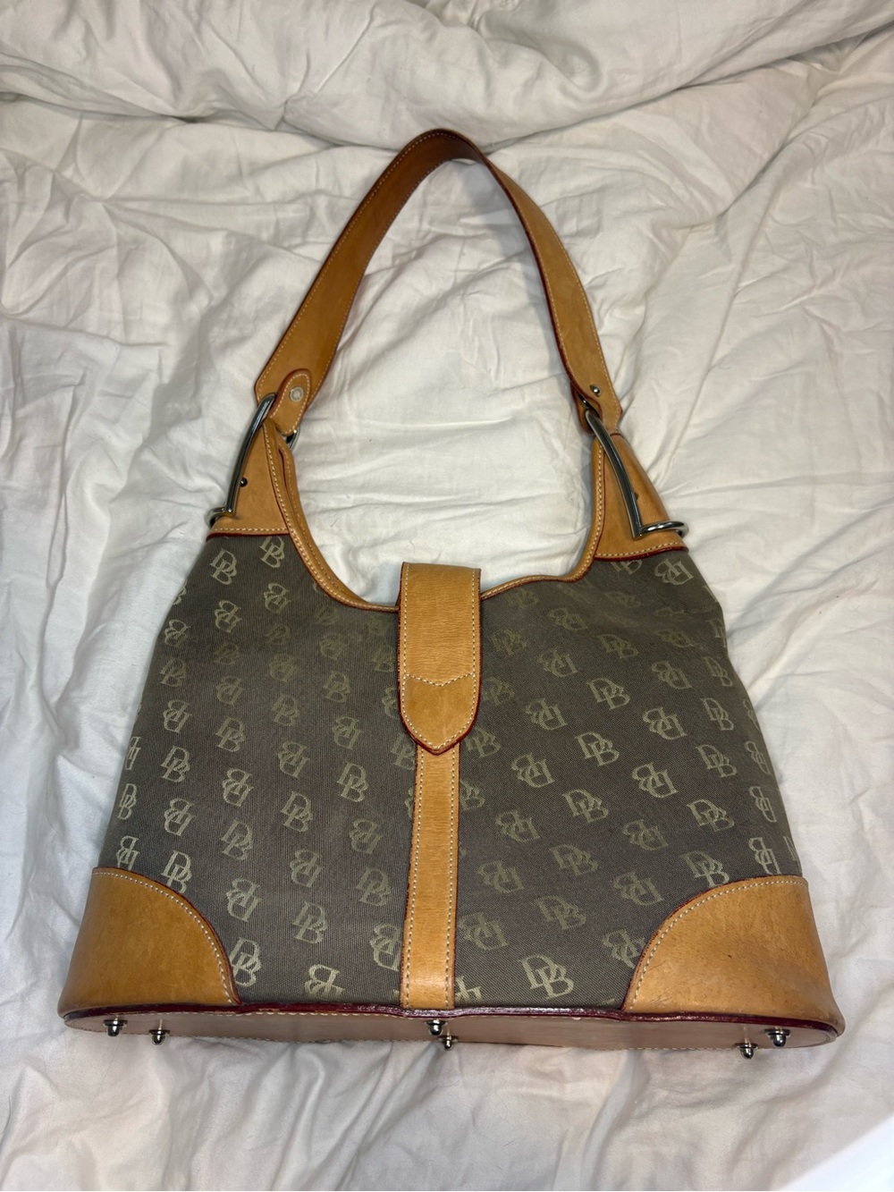 Y2K Dooney & Bourke Classic Signature Hobo Shoulder Bag. Jackie Closure - Picture 2 of 16